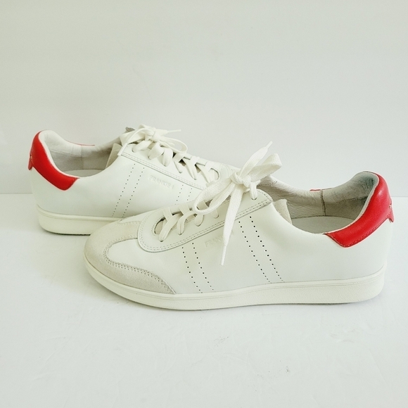 Frankie 4 Drew White Leather Sneakers, Size 9 - Picture 2 of 7